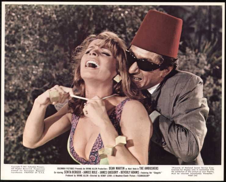 AMBUSHERS 67 DEAN MARTIN SENTA BERGER ORIG COL 3 STILLS  