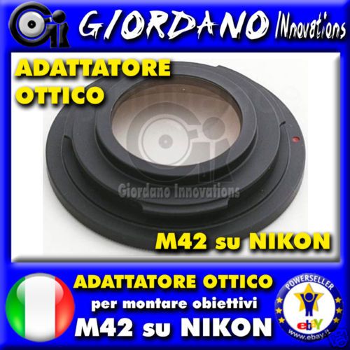 Adattatore OTTICO da Obiettivo a vite M42 42x1 a NIKON  