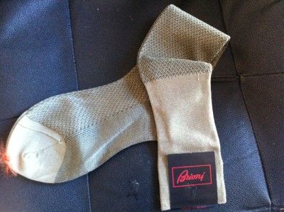 NWT BRIONI OVER THE CALF SOCKS, FINEST 75% COTTON, 25% SILK, SIZE S, 6 