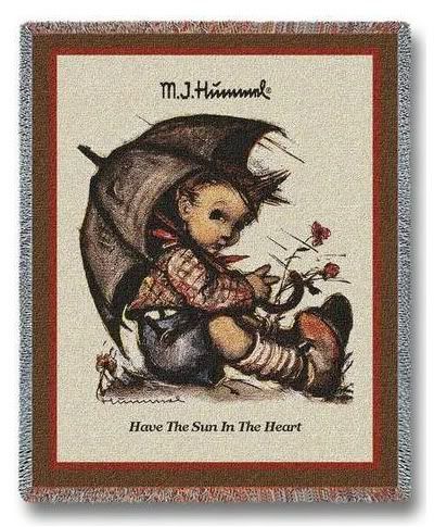 HAVE THE SUN IN YOUR HEART HUMMEL TAPESTRY THROW AFGHAN  