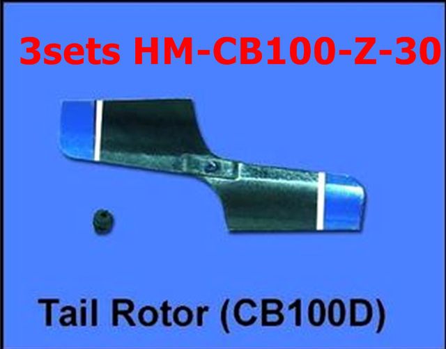 3X Walkera HM CB100 Z 30 Tail Rotor Blade CB100 CB100D  