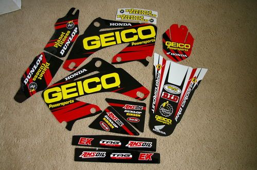 TEAM HONDA GEICO FACTORY CONNECTION GRAPHICS CR125 CR250 2002 03 04 05 