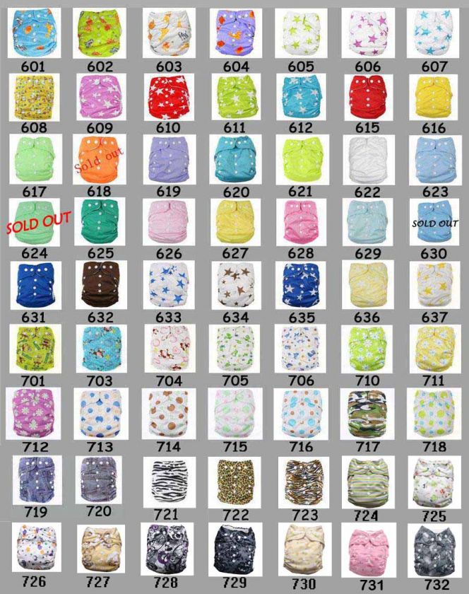 16 U PICK AIO BABY CLOTH DIAPER 1 SIZE + 16 INSERTS  