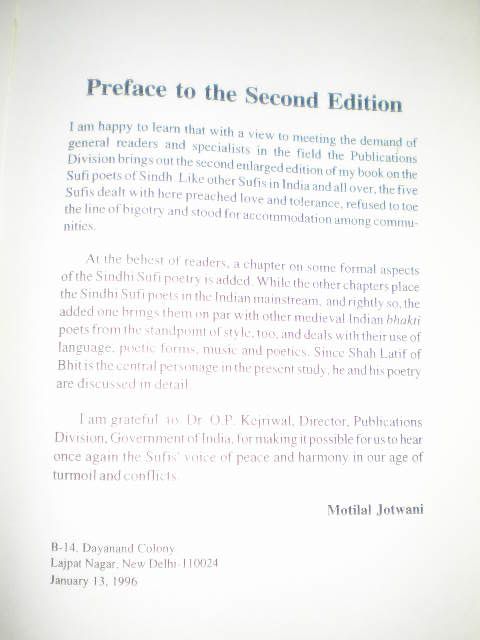 SUFIS OF SINDH SUFISM 1996 RARE BOOK india  
