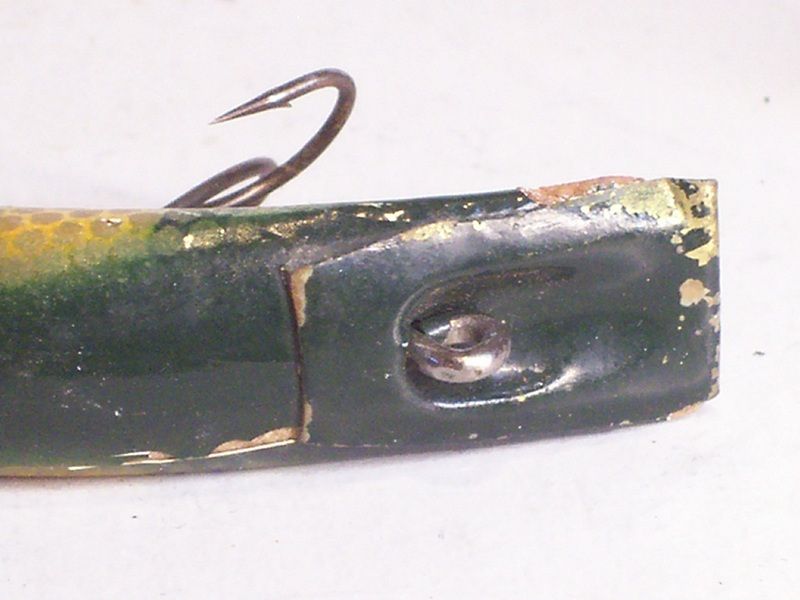 Vintage Kautzky Lazy Ike 3 Wood Flatfish Fishing Lure 3 in.  