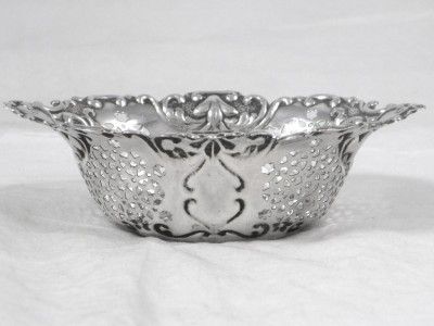 Antique Sterling Silver Oval Shape Sweet or Nut Dishes dated 1900 