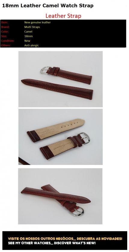   Leather Brown Watch Strap Anti alergic for Omega Longines Casio Seiko