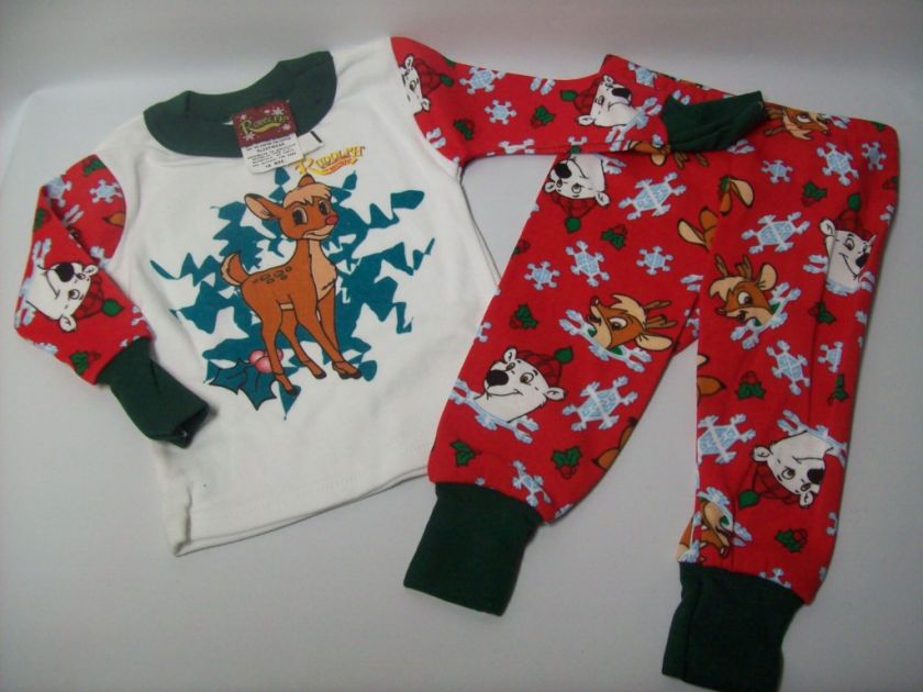 RUDOLPH Christmas Pajamas PJ NEW Infant Toddler 18 Mo  