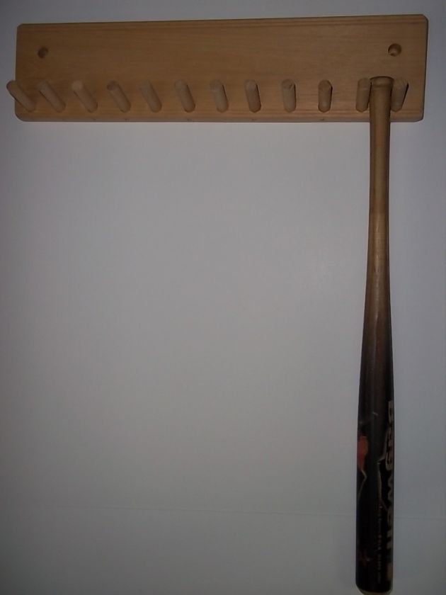 WOOD BASEBALL MINI BAT RACK HOLDER 6 SPORT  