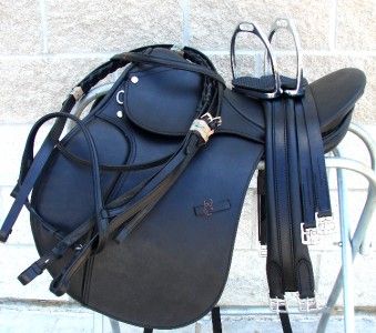 18Black ALL Purpose English EVENT JUMP Saddle 6pc set  