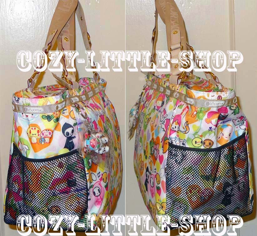 NWT LeSportsac TOKIDOKI LAMORE*BUON VIAGGIO*Bag~LAMORE ~LATTE+ADIOS 