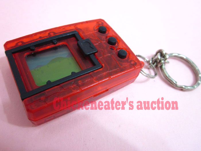 1997 BANDAI DIGIMON DIGIVICE DIGITAL MONSTER GAME *NICE* CLEAR RED 