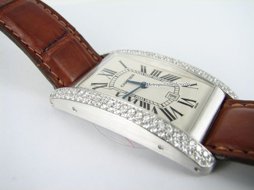 CARTIER TANK AMERICAINE LARGE WITH CUSTOM DIAMOND CASE  