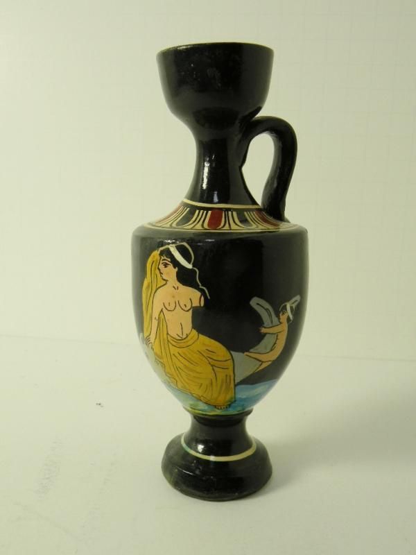 ANCIENT GREEK POTTERY REPRODUCTION PITCHER EWER sea creature motif 