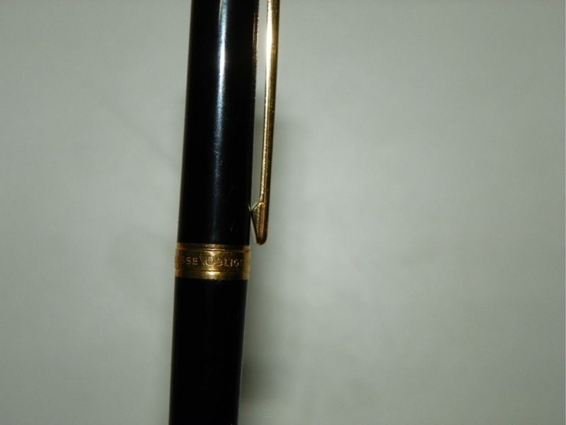 Mont Blanc Noblesse Oblige 18k Gold Plated 1980s Black Laquer Color 