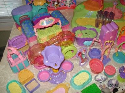 Huge Lot Littlest Pet Shop 140 Pets Houses Accessories  