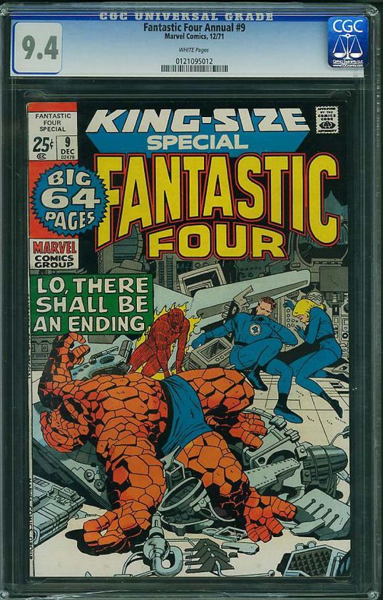 CGC FANTASTIC FOUR ANNUAL 9. NM 9.4 WHITE 1971  