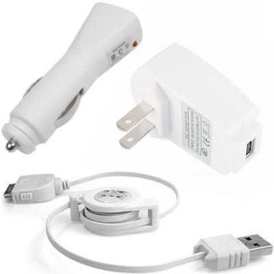 Usb+Wall+Car Charger Bundle for Apple Ipod Touch 3G 8GB  