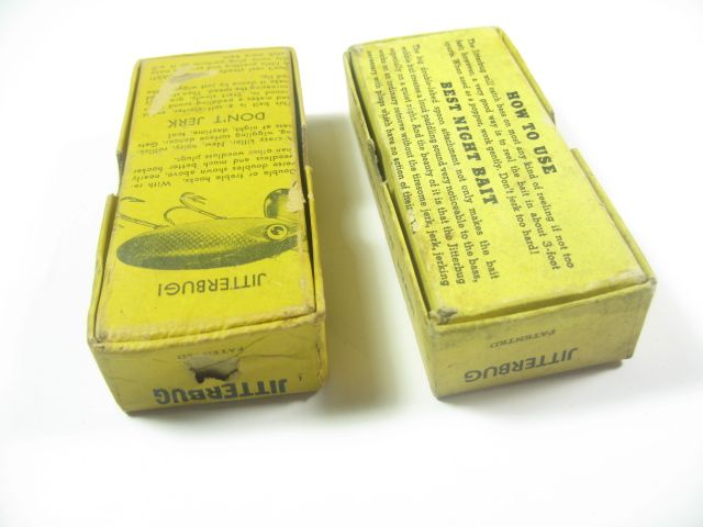 VINTAGE ARBOGAST JITTERBUG FISHING LURE EMPTY PICTURE BOXES  