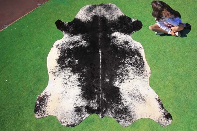 New Cowhide Rug Cowskin Cow Hide Skin Leather Bull Carpet Throw 