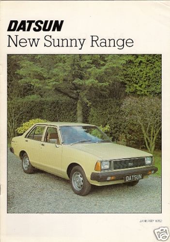 Datsun Nissan Sunny 1981 82 UK Market Sales Brochure 1.2 1.5 Saloon 