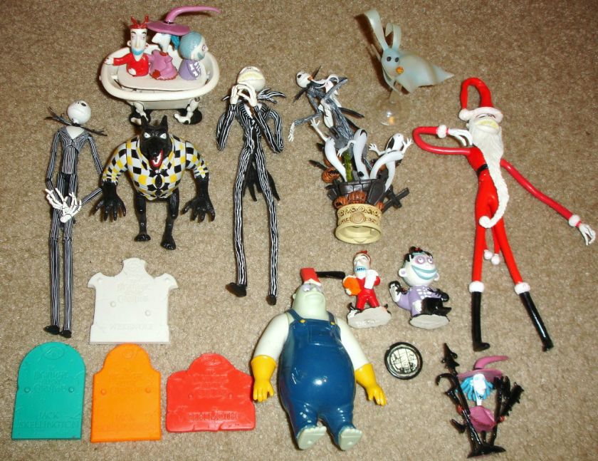 VTG Nightmare Before Christmas Toy Figure LOT 11 PVC Poseable Jack 