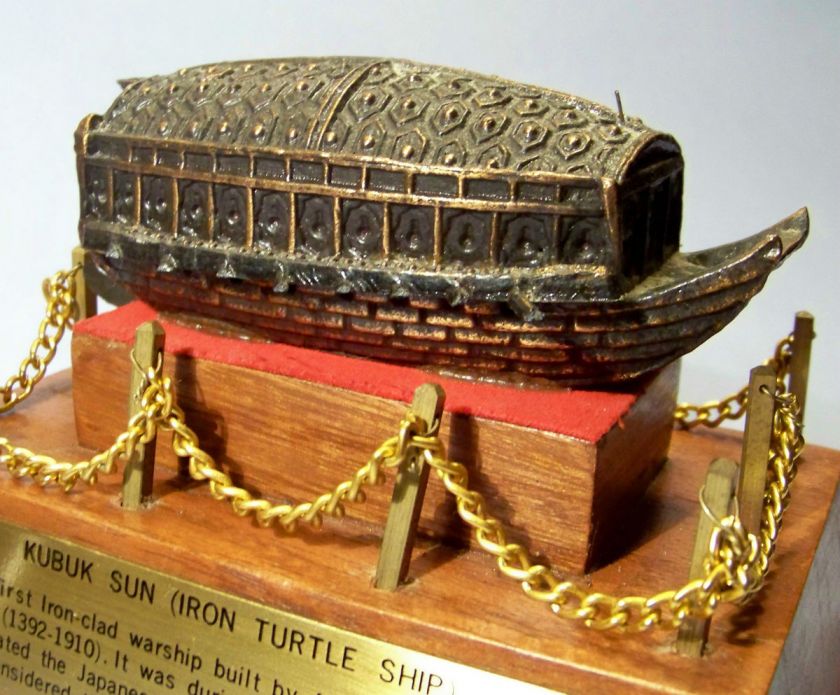 RARE KOREAN IRON TURTLE SHIP METAL REPLICA KUBUK SUN IRONCLAD 