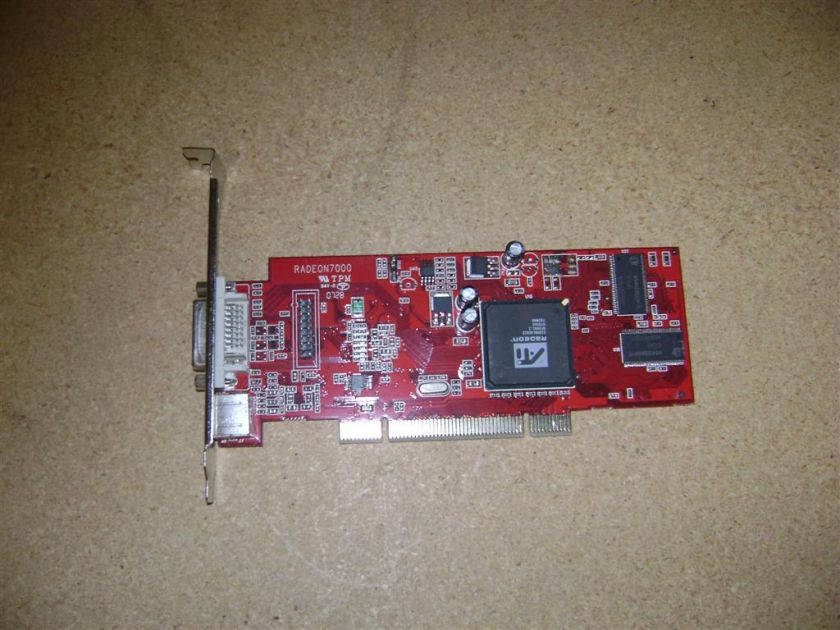 ATI Radeon 7000 64MB PCI DDR TV Out DVI 64bit S60PCI64  