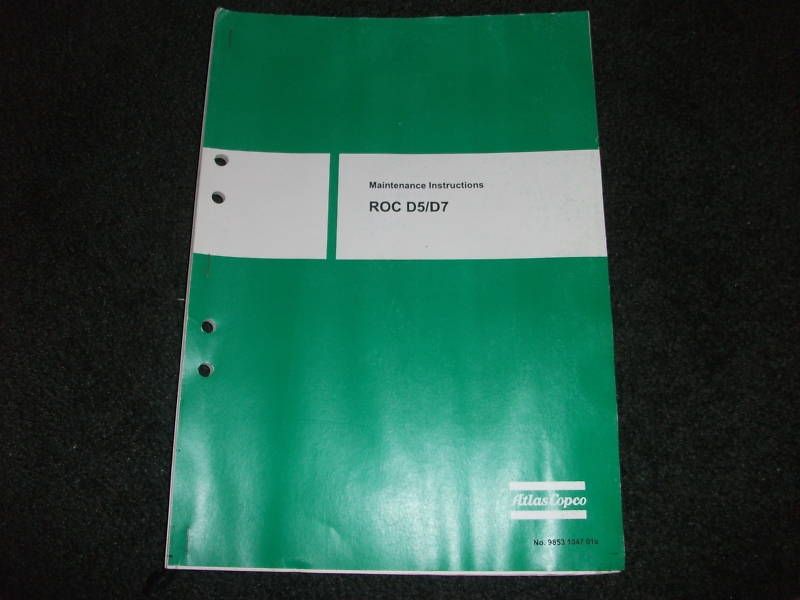 Atlas Copco ROC D5/D7 Maintenance Instructions manual  