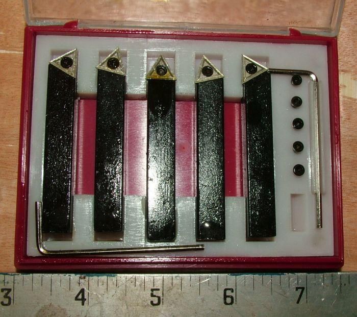 shank indexable carbide insert lathe tool holders. Includes inserts 