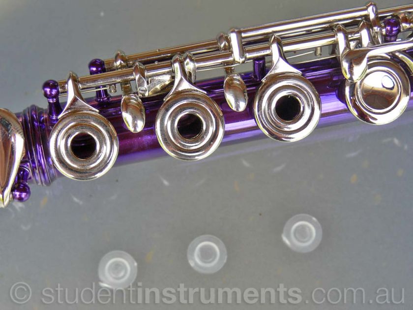 FLUTE Purple 17 Silver Keys OPEN HOLE B Foot ★BRANDNEW★  