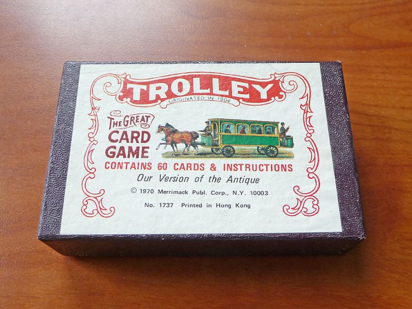 TROLLEY, 1970 reproduction of 1904 card game, NM/Mt  