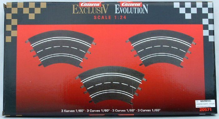 Carrera 20571 Curve Radius 1/60 Track 3 Pieces  