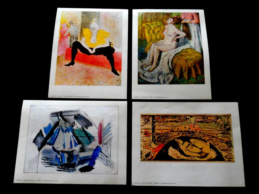 VINTAGE REPRODUCTION PRINTS TOULOUSE LAUTREC, DEGAS, GAUGIN, MARIN 