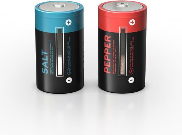 Salt and Pepper Power Battery Shakers NEW Super Cool  