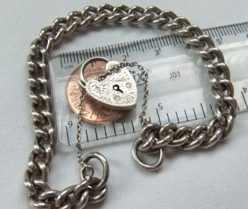   STERLING SILVER CHARM BRACELET   HALLMARKED 70S   23.8g   #B29  