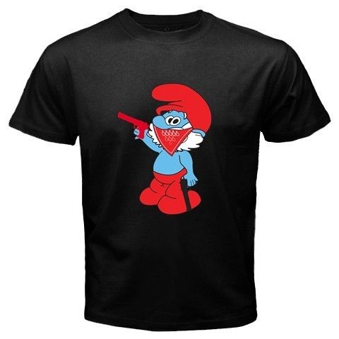 RARE Papa Smurf Bandit Smurfs Schtroumpf Pitufo T shirt on PopScreen