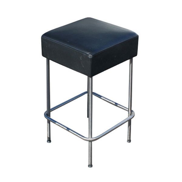 Tubular Chrome Counter Low Bar Stool  