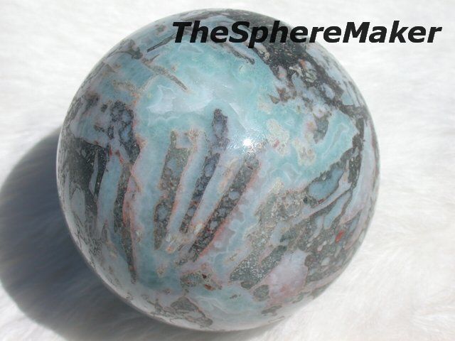 Siaz 2.2 LARIMAR SPHERE RARE EXOTIC CARIBBEAN GEMSTONE COLLECTORS 