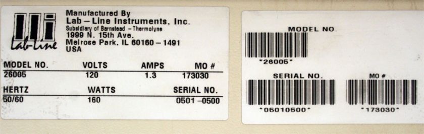 Lab Line 26005 Slide Warmer Barnstead Thermolyne  