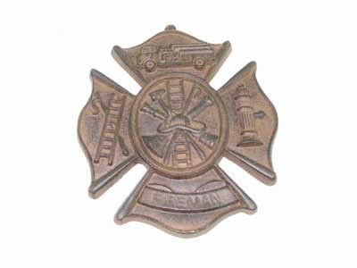 Heavy Cast Iron Fireman Firefighter Fire Plaque Sign  