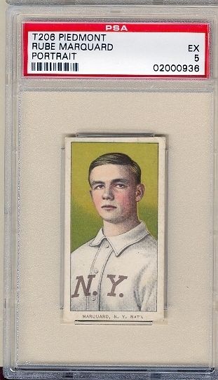 T206 Rube Marquard Piedmont Portrait PSA 5  