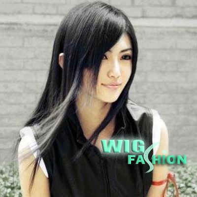 Final Fantasy VII Tifa Lockhart Jet Black Long Cosplay Wig  