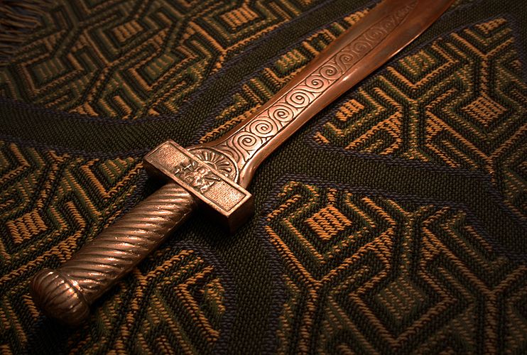 Old Short Sword Greco Roman Hilt w/ Albion Hand Forged Leaf Blade 