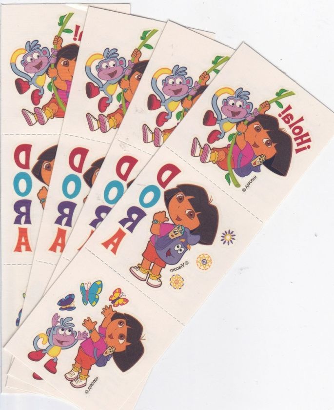 DORA the EXPLORER Birthday Party Supplies ~(12) TATTOOS 661526954354 