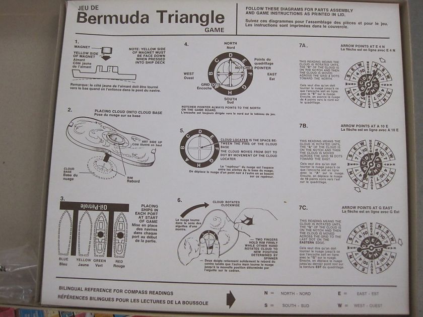 MILTON BRADLEY  BERMUDA TRIANGLE Board Game EUC 100% Complete 1975 