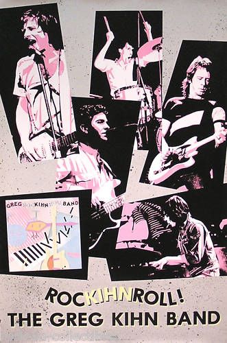 THE GREG KIHN BAND 1981 ROCKIHNROLL PROMO POSTER  