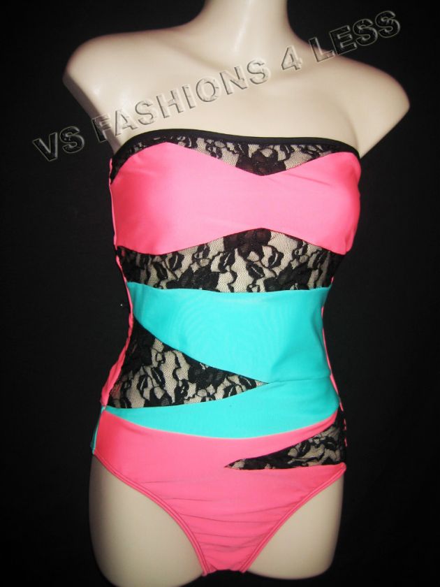 VICTORIAS SECRET/TAVIK LACE CUT OUT ONE PIECE S $126  