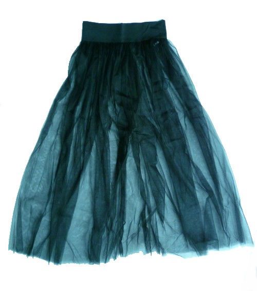 Dark Gothic Punk Surreal Lolita c thru Tulle Mesh Skirt