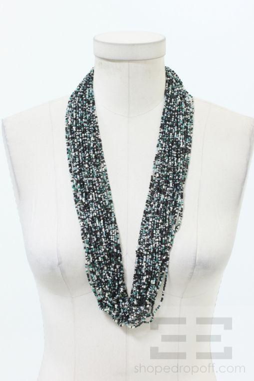 Designer 2 Piece Multicolor Beaded Multi Strand Necklace Set  